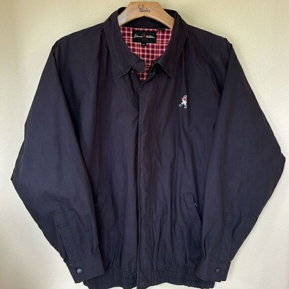 Johnnie Walker Coat Navy Blue Black Jacket‎ Fall Scotch Mens XL